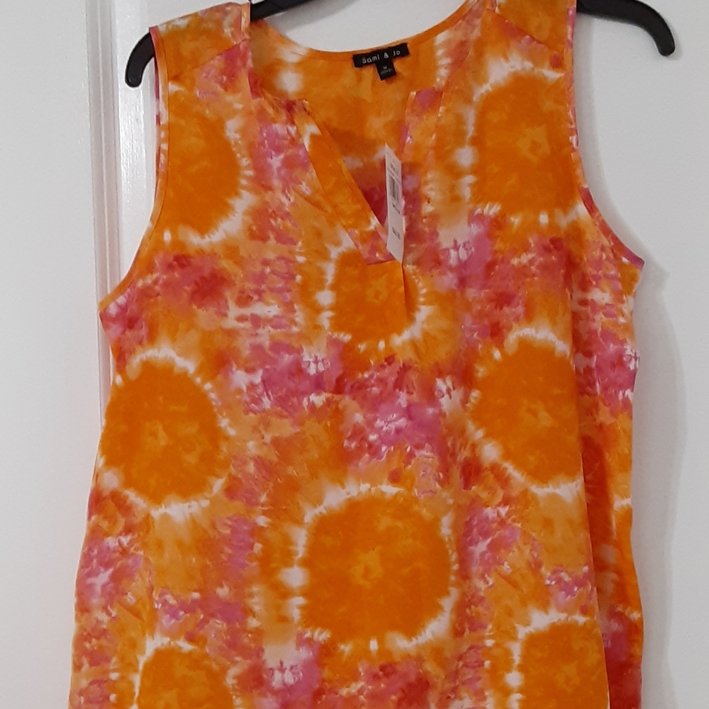 Orange summer tank top